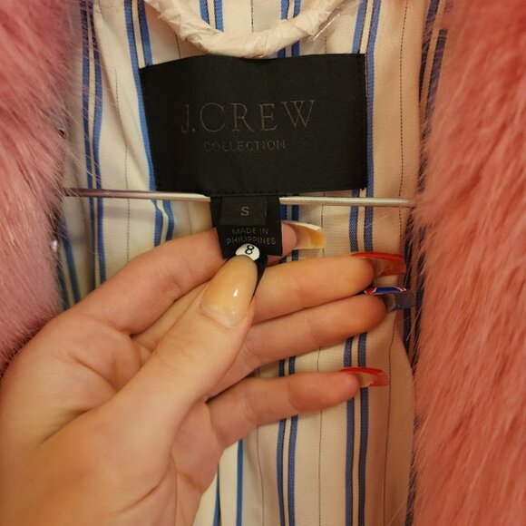 J. Crew Pink Faux-Fur Jacket - Picture 9 of 9